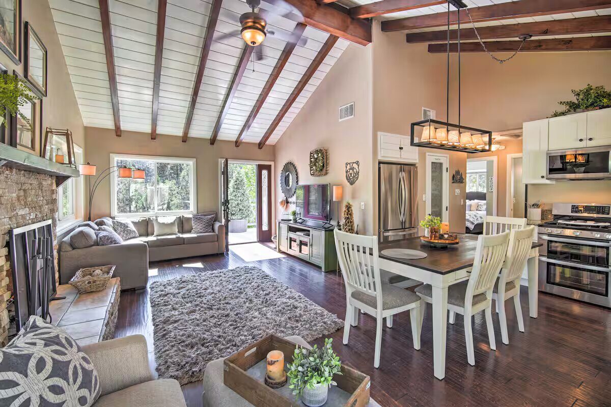 Living room and kitchen